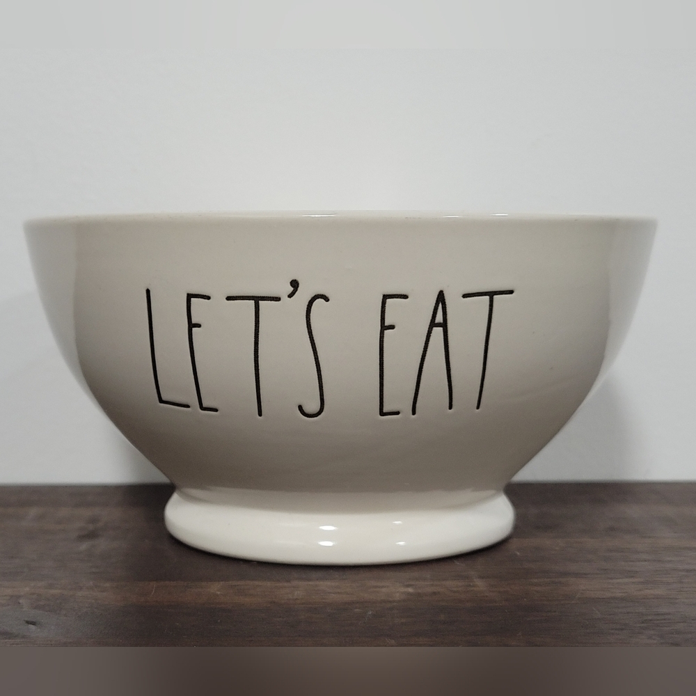 Rae Dunn 'Let's Eat' Ceramic Bowl